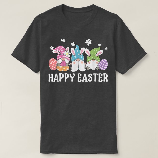 Bunny Gnome Hug Easter Eggs Happy Easter Day 2022  T-Shirt (Design Front)