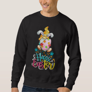 Bunny Gnome Rabbit Eggs Hunting Happy Easter Day F Sweatshirt