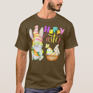 Bunny Gnome Rabbit Eggs Hunting Happy Easter Day F T-Shirt