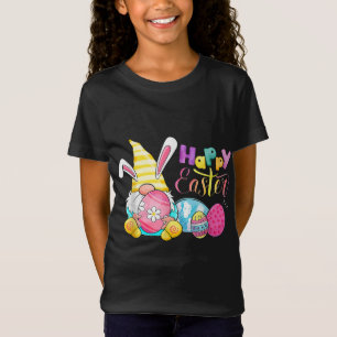 Bunny Gnome Rabbit Eggs Hunting Happy Easter Day T-Shirt