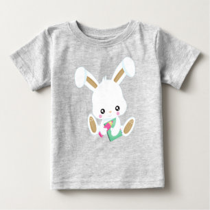 Bunny Going To School, Cute Bunny, Books, Pencil Baby T-Shirt