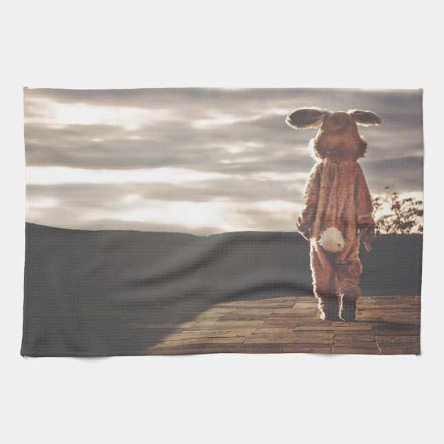 bunny grunge tea towel (Horizontal)