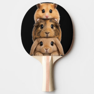 Bunny, Guinea Pig & Hamster tiered Ping Pong Paddle