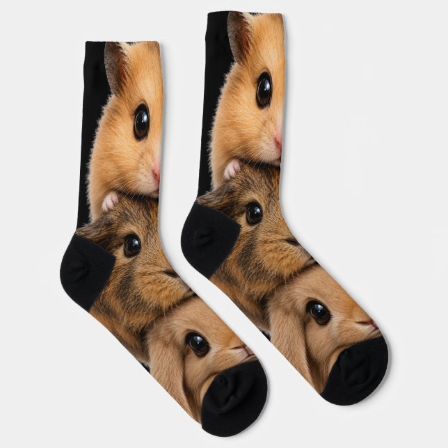 Bunny, Guinea Pig & Hamster tiered Socks (Right)
