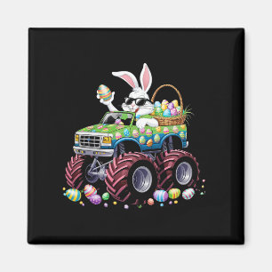 Bunny Happy Easter Monster Truck Lovers Kids Boys  Magnet