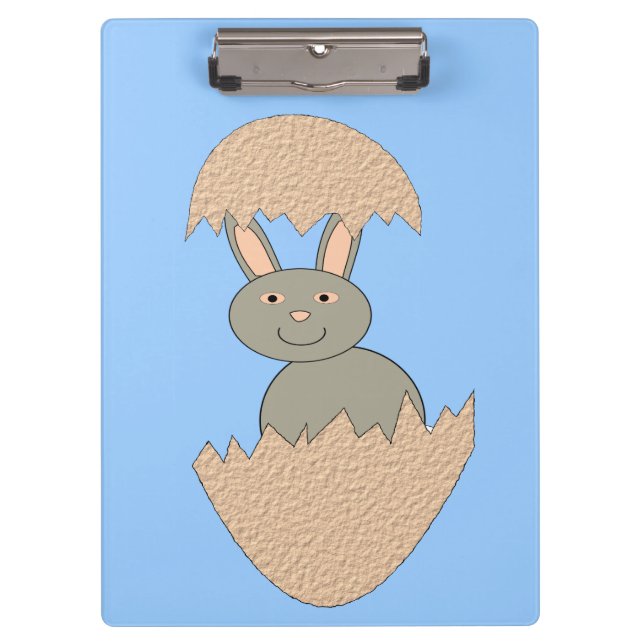 Bunny Hatching from Egg Weird Clipboard (Front)