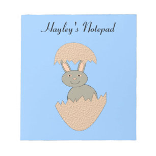 Bunny Hatching from Egg Weird Customisable Notepad