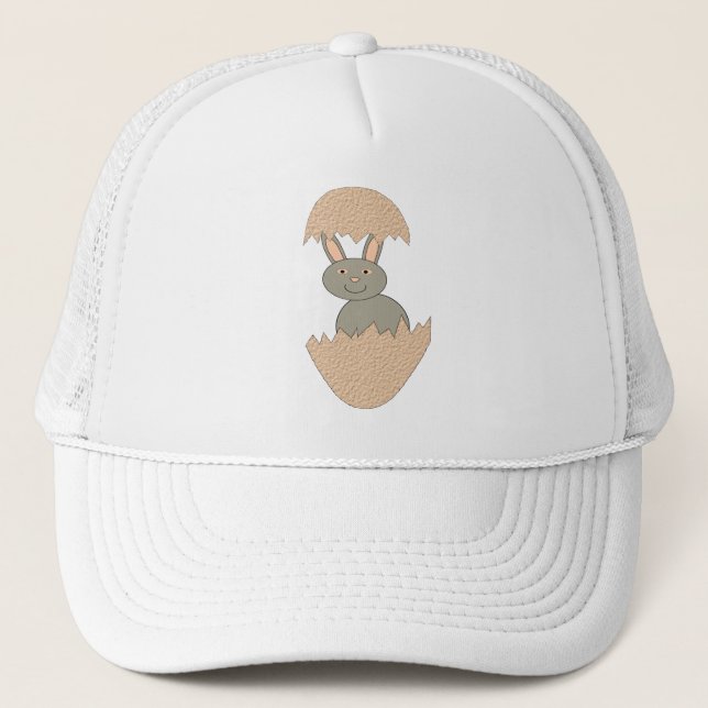 Bunny Hatching from Egg Weird Hat (Front)
