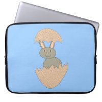 Bunny Hatching from Egg Weird Laptop Bag