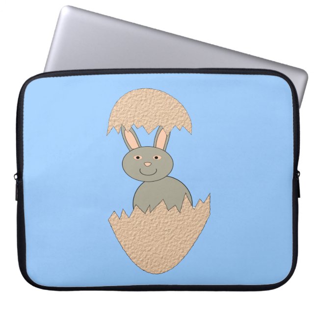 Bunny Hatching from Egg Weird Laptop Bag (Front)