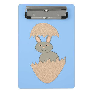 Bunny Hatching from Egg Weird Mini Clipboard