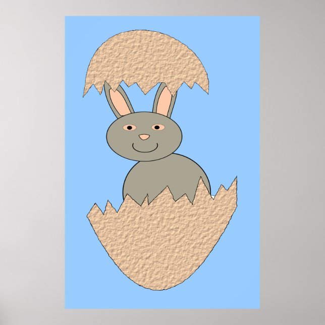 Bunny Hatching from Egg Weird Poster (Front)