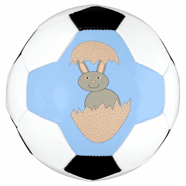 Bunny Hatching from Egg Weird Soccer Ball (Front)