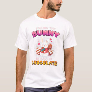 Bunny He Has Chocolate Happy T-Shirt