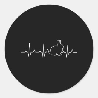 Bunny Heartbea Bunny Lovers and Rabbit Classic Round Sticker