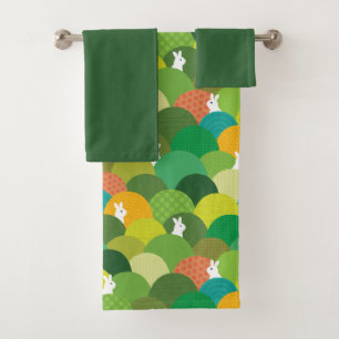 Bunny Hidden In The Hills Bath Towel Set