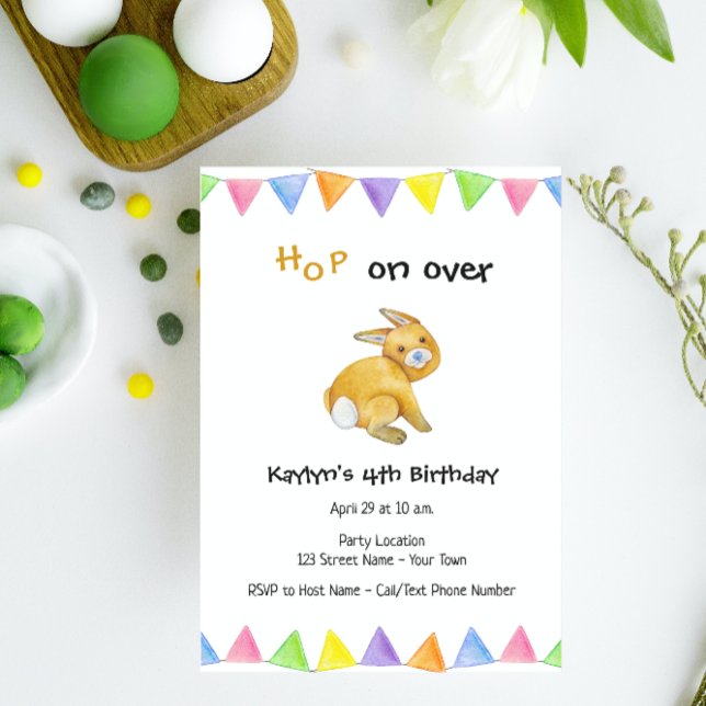 Bunny Hop Birthday Invitation (Creator Uploaded)