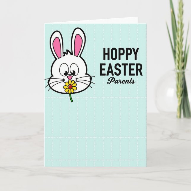 Bunny Hoppy Easter Parents Card (Front)