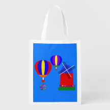 Bunny Hot Air Balloon #1 Reusable Bag