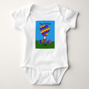 Bunny Hot Air Balloon #2 Baby Bodysuit