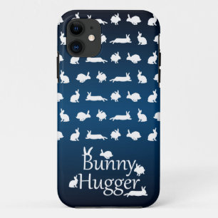 Bunny Hugger iPhone 5 Case (Dark/Light Blue)