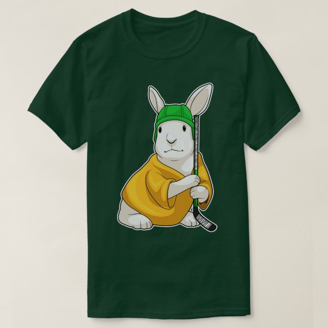 Bunny Ice hockey Ice hockey stick T-Shirt (Design Front)
