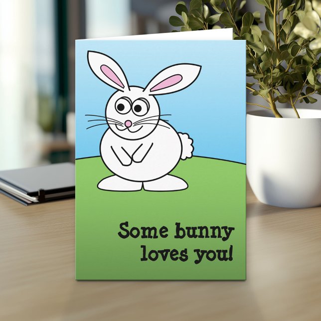 Bunny - I'd Rather be farming! cartoon animal Holiday Card (Custom Greeting Card with Photo)