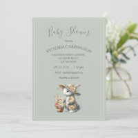 Bunny in a Bonnet Floral Girl Baby Shower
