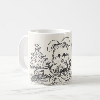 Bunny in a Corner Sketch Mug