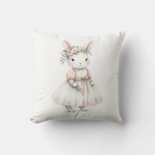 Bunny in a Dress Cushion (Front)