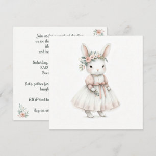Bunny in a Dress Invitation