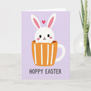 Bunny In A Mug Cute Card