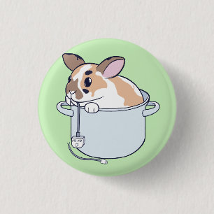 Bunny in a Stew! 3 Cm Round Badge