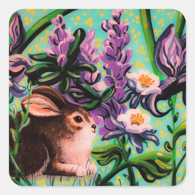 Bunny in Iris Sticker (Front)