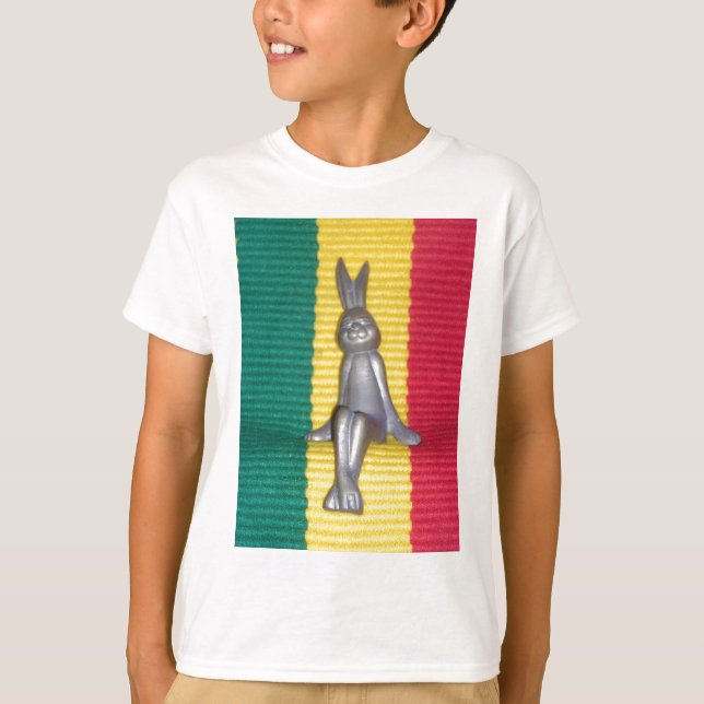 Bunny in Rasta Colours: A Touch of Groovy Art Prin T-Shirt (Front)