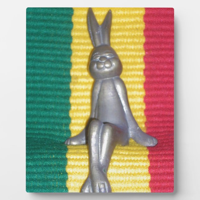Bunny in Rasta Colours: A Touch of Groovy Plaque (Front)
