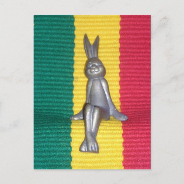 Bunny in Rasta Colours: A Touch of Groovy Postcard (Front)