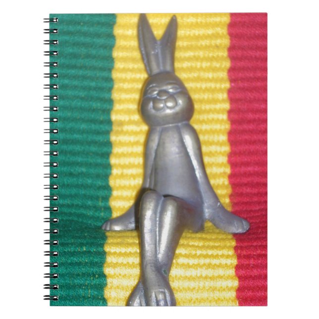 Bunny in Rasta Colours: A Touch of Groovy Spiral Notebook (Front)
