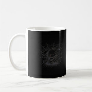 Bunny in Sparkling Spiderweb Halloween Coffee Mug