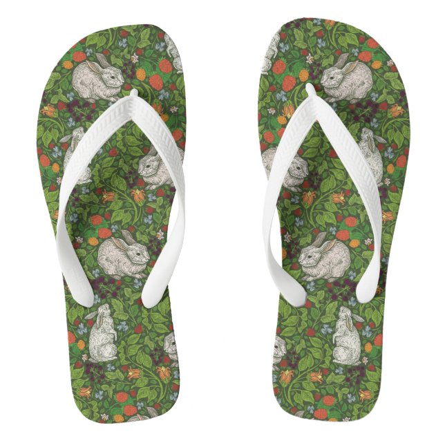 Bunny in the Briar Patch Chintz Jandals (Footbed)
