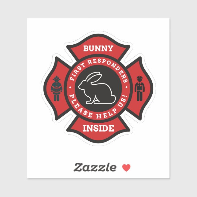 Bunny Inside Pet Alert For Fire Department (Sheet)