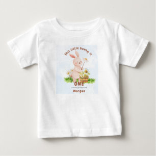 Bunny Is Turning One Cute Baby Rabbit 1st Birthday T-Shirt