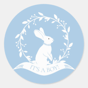 Bunny  It' a Boy Favour Sticker