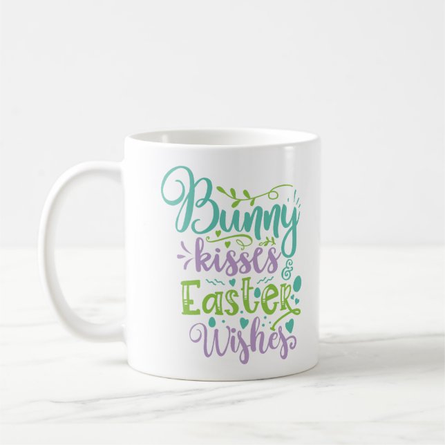 Bunny Kisses And Easter Wishes Coffee Mug (Left)