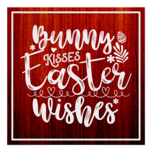 Bunny Kisses Easter Wishes-60392 Poster