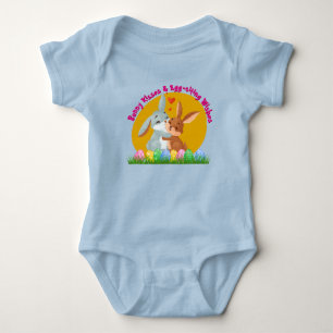 Bunny Kisses & Egg-citing Wishes Baby Bodysuit