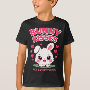 Bunny kisses fix everything cute bunny design T-Shirt