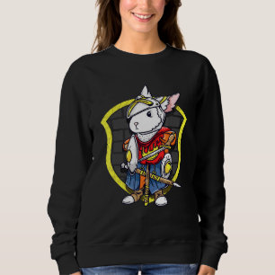 Bunny Knight  Cute Mediaeval Rabbit Knight Grapphi Sweatshirt