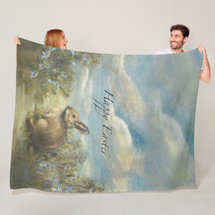 Bunny Lane EASTER  Fleece Blanket