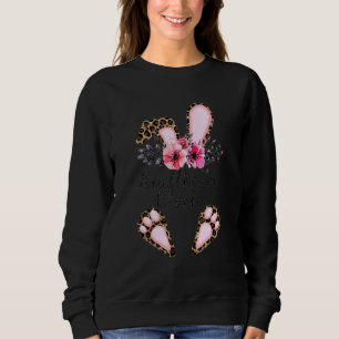 Bunny Leopard Print Healthcare Worker Rabbit Cute Sweatshirt